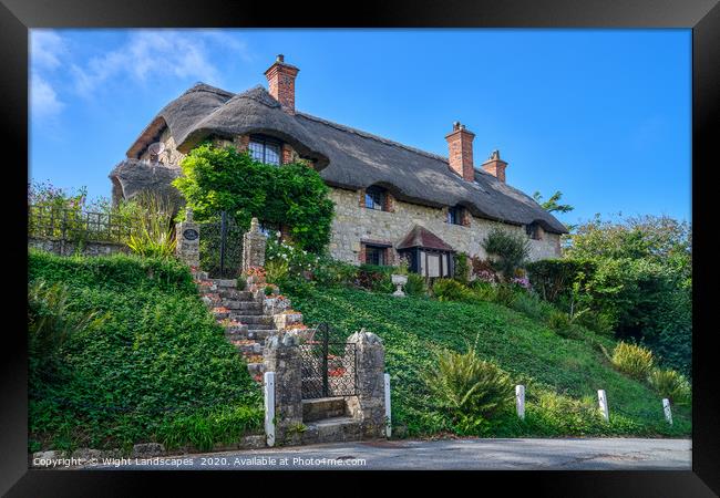 Hill Cottage Godshill IOW Framed Print by Wight Landscapes