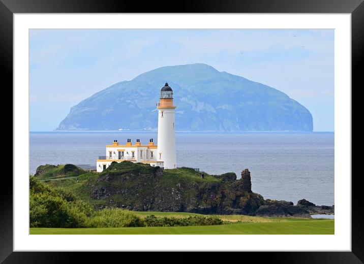Turnberry lighthouse and Ailsa Craig , SW Scotland Framed Mounted Print by Allan Durward Photography