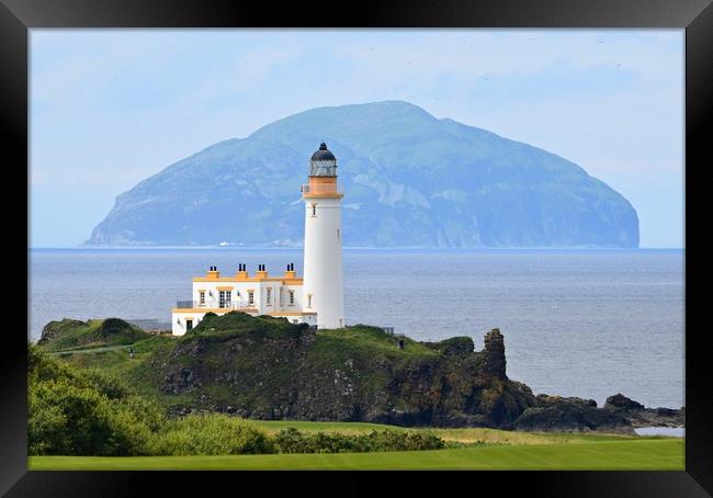Turnberry lighthouse and Ailsa Craig , SW Scotland Framed Print by Allan Durward Photography