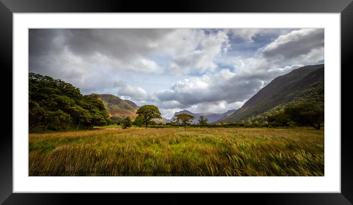 Buttermere Panoramic  Framed Mounted Print by Phil Durkin DPAGB BPE4