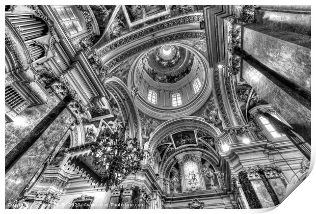 St Paul's Cathedral Mdina  Print by David Pyatt
