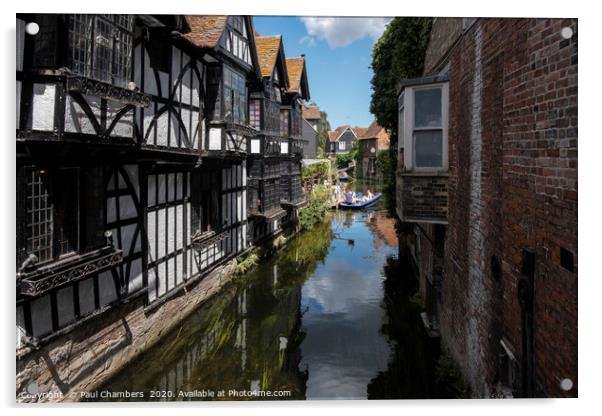 Great Stour Canterbury Acrylic by Paul Chambers