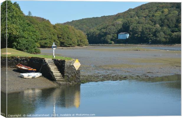 Trenant Point on the Looe River Canvas Print by Neil Mottershead