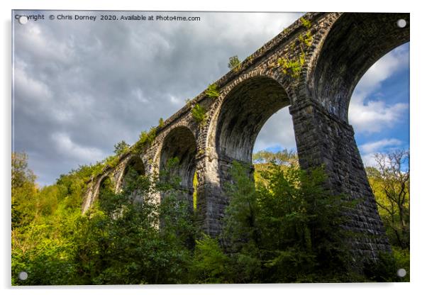 Pontsarn Viaduct in Wales, UK Acrylic by Chris Dorney