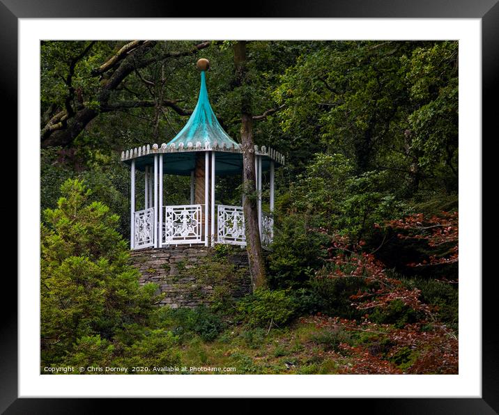 The Gazebo in Portmeirion, North Wales, UK Framed Mounted Print by Chris Dorney