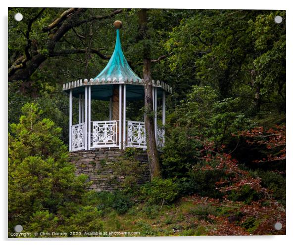 The Gazebo in Portmeirion, North Wales, UK Acrylic by Chris Dorney