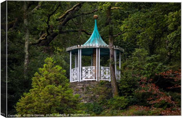 The Gazebo in Portmeirion, North Wales, UK Canvas Print by Chris Dorney