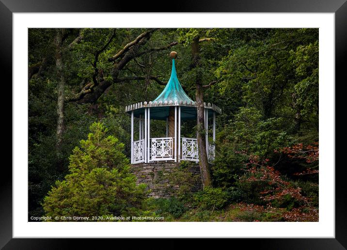 The Gazebo in Portmeirion, North Wales, UK Framed Mounted Print by Chris Dorney