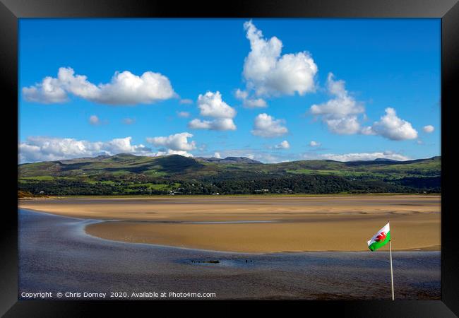 View of the Dwyryd Estuary from Portmeirion in Nor Framed Print by Chris Dorney