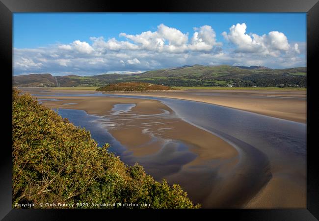 Dwyryd Estuary Viewed from Portmeirion in North Wa Framed Print by Chris Dorney