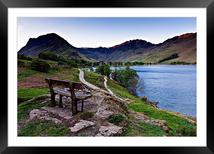 Haystacks & Buttermere View, Cumbria. Framed Mounted Print by David Lewins (LRPS)