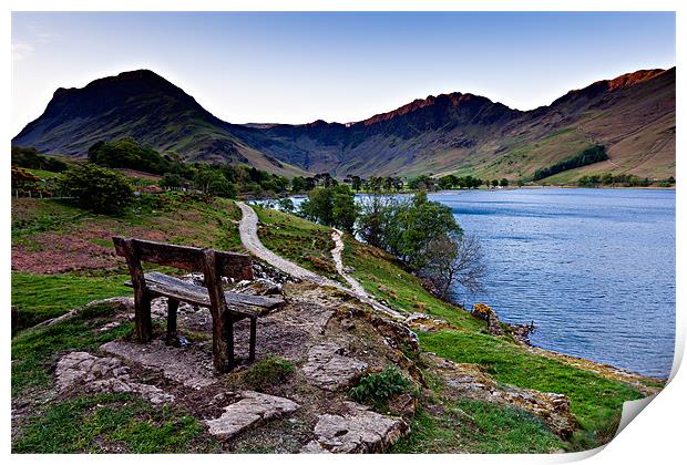 Haystacks & Buttermere View, Cumbria. Print by David Lewins (LRPS)