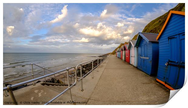 Sheringham beach on the North Norfolk coast late a Print by Chris Yaxley