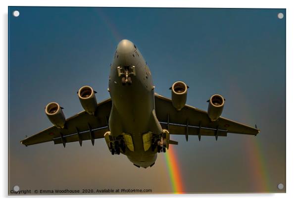 Rainbow C-17 Acrylic by Emma Woodhouse