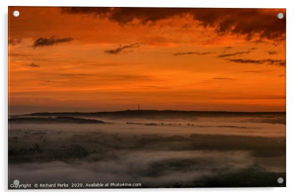 Enchanting Otley Sunrise Acrylic by Richard Perks