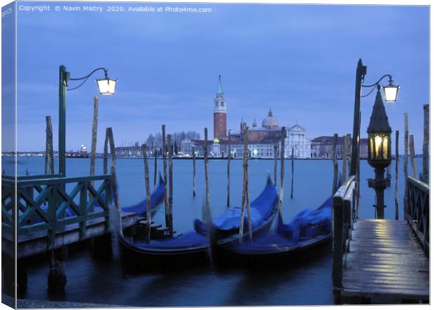 St Marks Square, Venice, at Dawn Canvas Print by Navin Mistry
