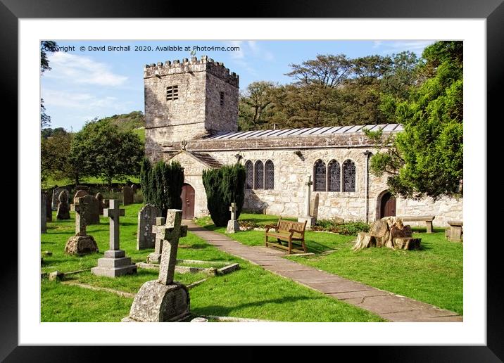 St. Michael and All Angels Church, Hubberholme. Framed Mounted Print by David Birchall