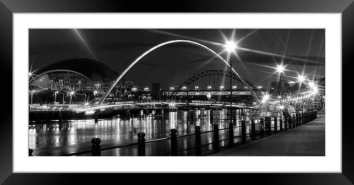 Newcastle City Lights Framed Mounted Print by Toon Photography