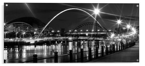 Newcastle City Lights Acrylic by Toon Photography