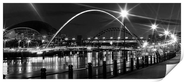 Newcastle City Lights Print by Toon Photography