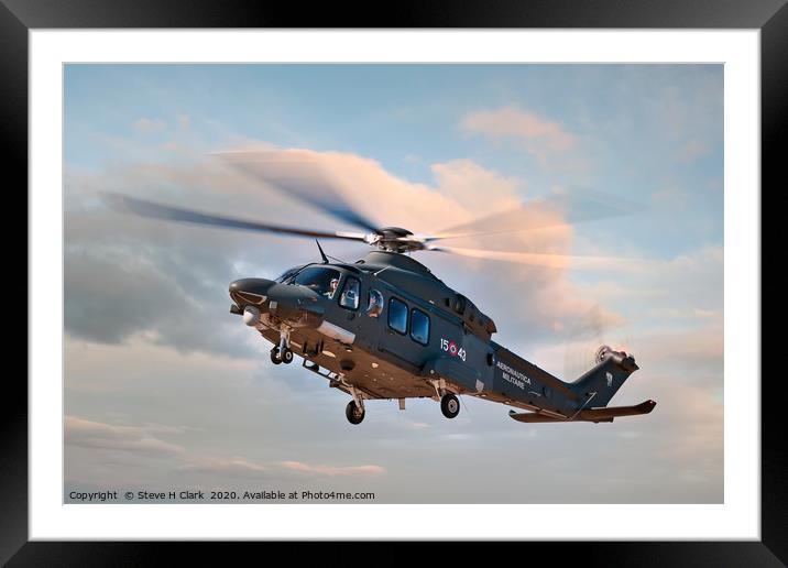 Aeronautica Militare AW139M  Framed Mounted Print by Steve H Clark