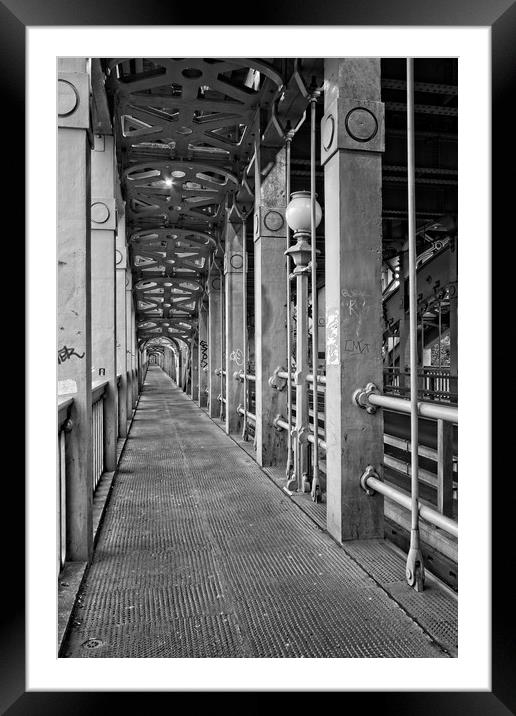 High Level Bridge Walkway Framed Mounted Print by Rob Cole