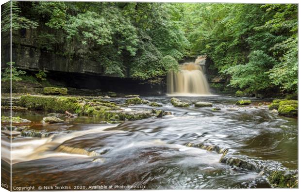 West Burton Waterfall Yorkshire Dales Canvas Print by Nick Jenkins