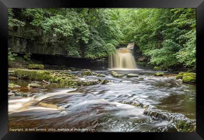 West Burton Waterfall Yorkshire Dales Framed Print by Nick Jenkins