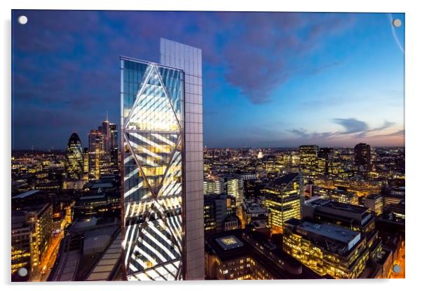 Broadgate Tower London St Mary Axe London Central Acrylic by jamie stevens Helicammedia