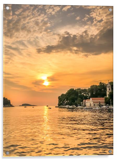 Portrait of Cavtat  Acrylic by Naylor's Photography