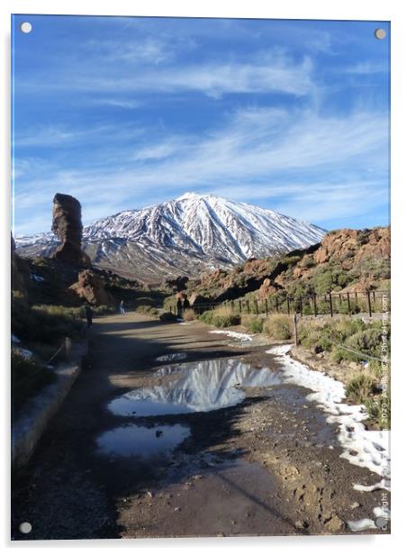 Mount Teide Acrylic by Photography by Sharon Long 