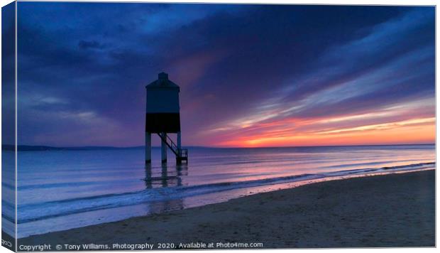 Burnham on Sea Canvas Print by Tony Williams. Photography email tony-williams53@sky.com