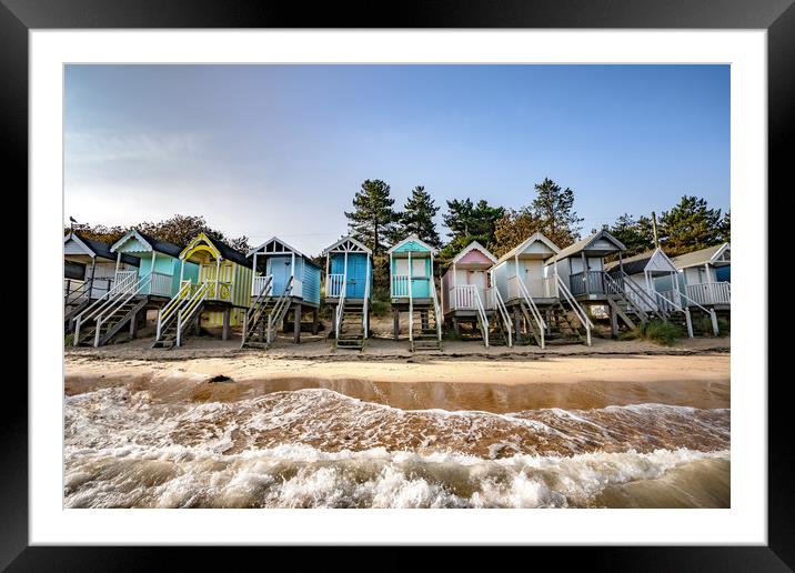 High tide on Wells beach #1 Framed Mounted Print by Gary Pearson