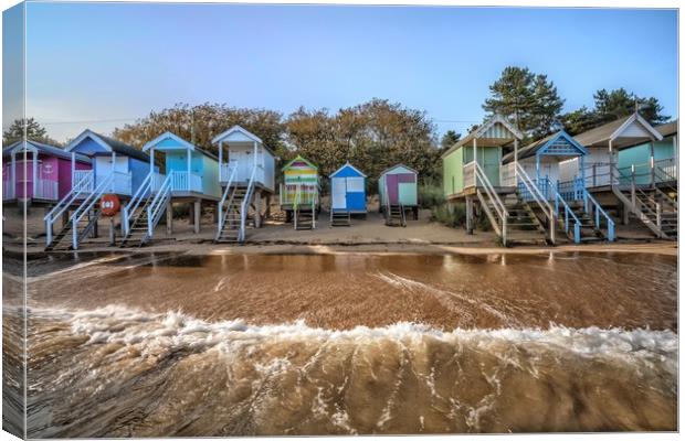 High tide at Wells #3 of 4 Canvas Print by Gary Pearson