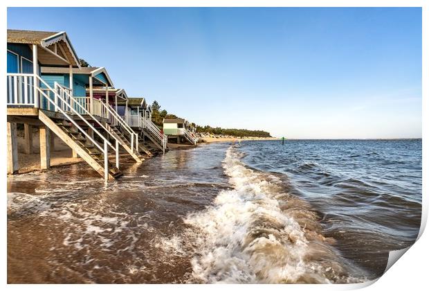 High tide at Wells beach #4 of 4 Print by Gary Pearson