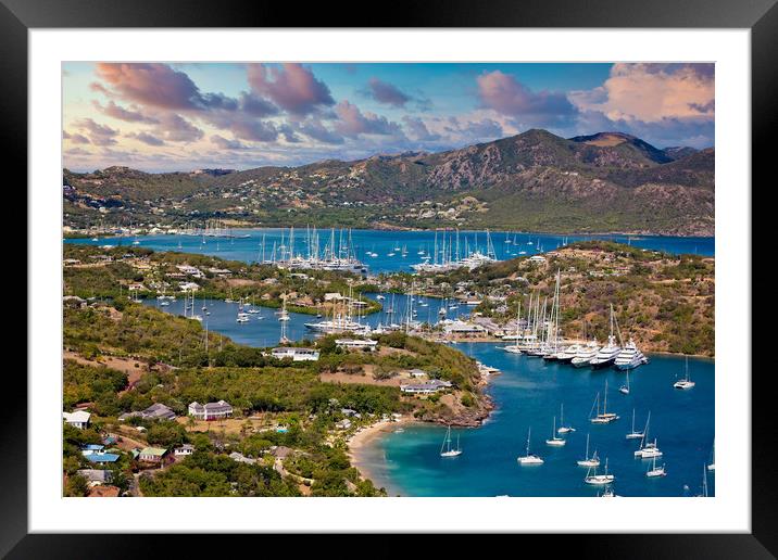 Antigua Yacht Club Framed Mounted Print by Darryl Brooks