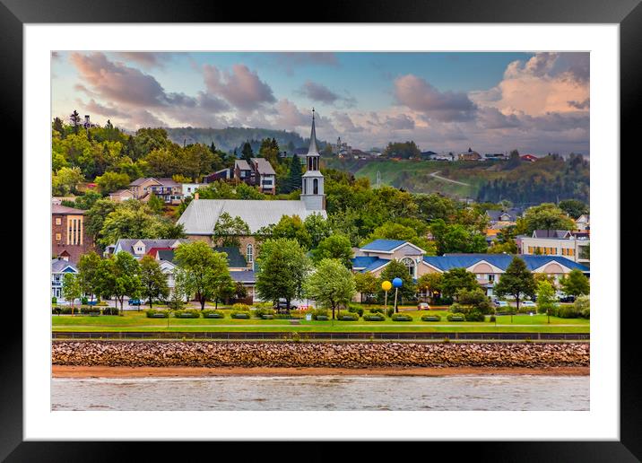 Church on the Coast  in Saguenay Framed Mounted Print by Darryl Brooks