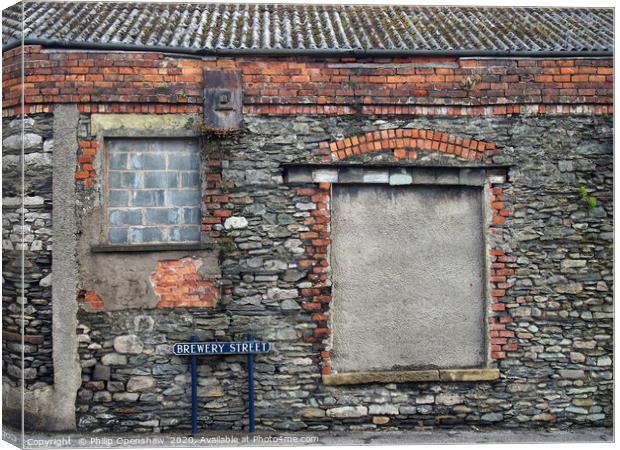 Brewery Street - Ulverston Canvas Print by Philip Openshaw