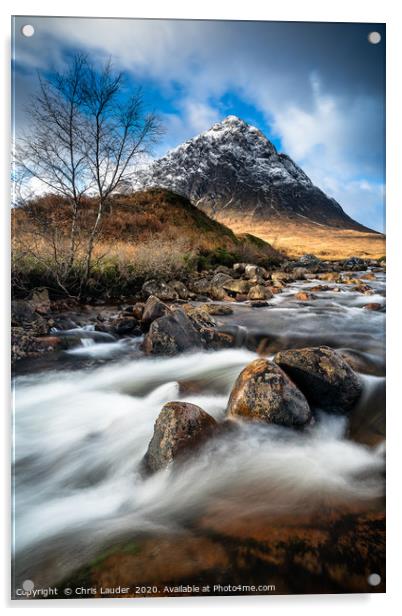 Majestic Beauty of Buachaille Etive Mor Acrylic by Chris Lauder