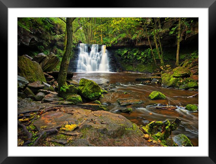 Goit Stock waterfall Framed Mounted Print by David McCulloch