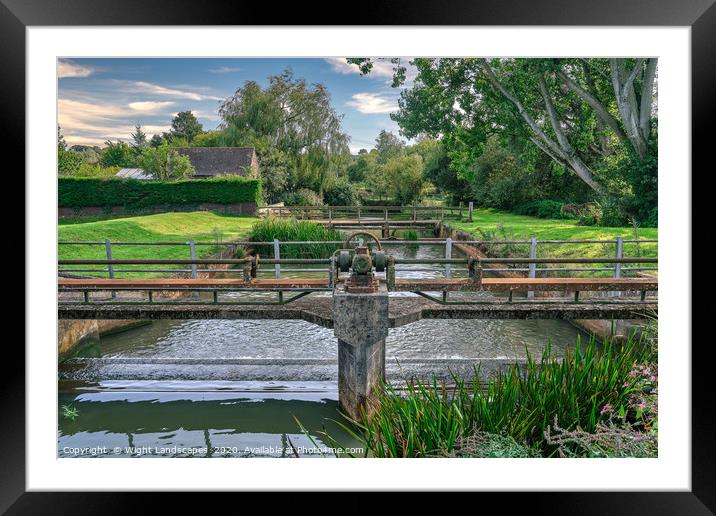 Alverstone Weir Framed Mounted Print by Wight Landscapes