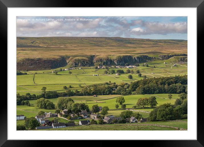 Holwick and Newbiggin, Teesdale in Autumn Sunshine Framed Mounted Print by Richard Laidler