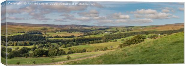 Upper Teesdale Early Autumn Panorama Canvas Print by Richard Laidler