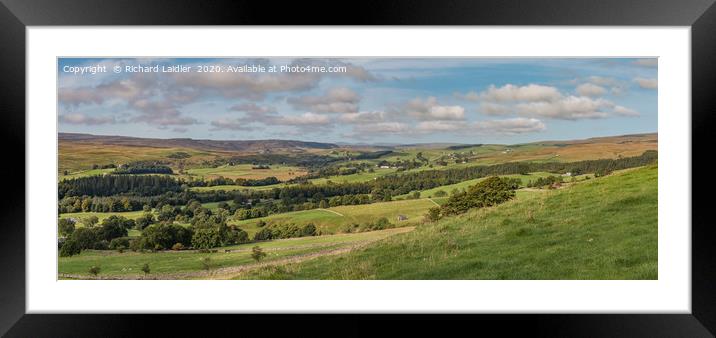 Upper Teesdale Early Autumn Panorama Framed Mounted Print by Richard Laidler