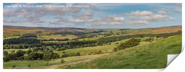 Upper Teesdale Early Autumn Panorama Print by Richard Laidler