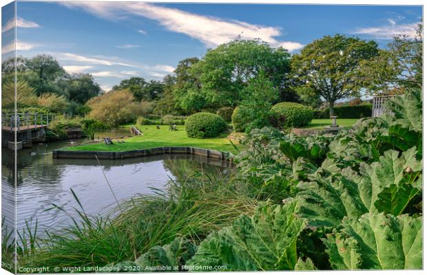 Riverside Garden Alverstone Isle Of Wight Canvas Print by Wight Landscapes