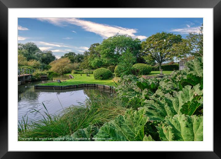 Riverside Garden Alverstone Isle Of Wight Framed Mounted Print by Wight Landscapes