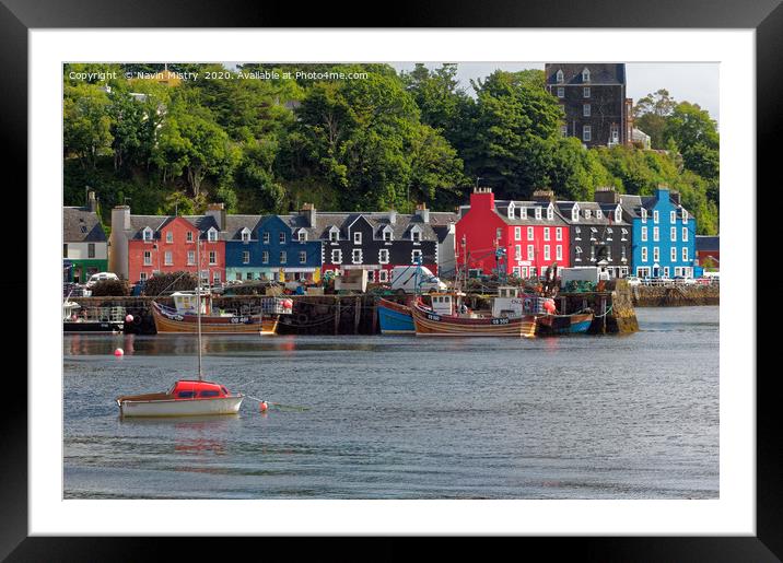 Tobermory Harbour, Isle of Mull, Scotland Framed Mounted Print by Navin Mistry