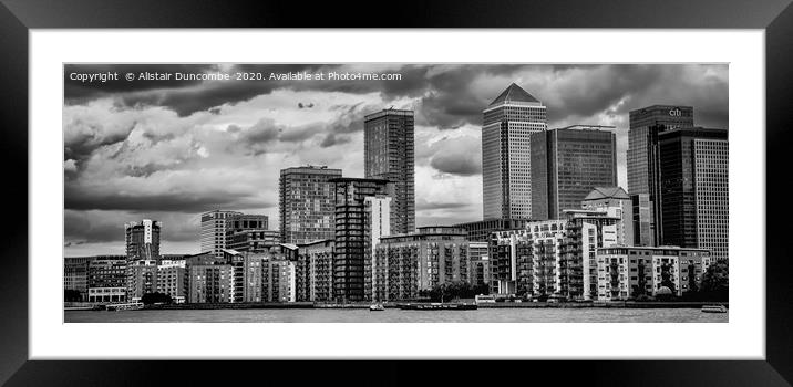 Canary Wharf  Framed Mounted Print by Alistair Duncombe