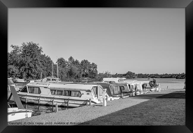 Boating on the Norfolk Broads Framed Print by Chris Yaxley